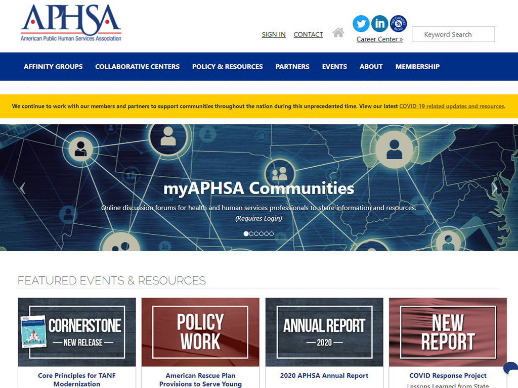 APHSA's Main Website
